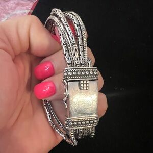 SILPALDA 925 STERLING SILVER 6 STRAND BRACELET. VERY NICE HEAVY!!!